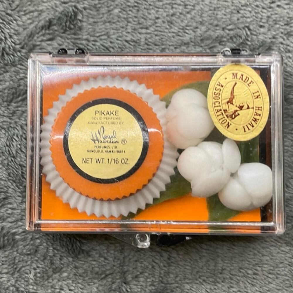 Royal Hawaiian Pikake Solid Perfume NOS Vintage Hawaii Jasmine Original Case